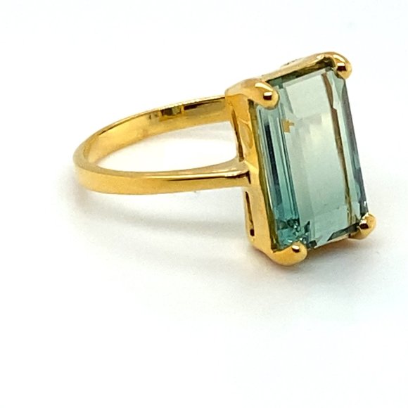 Bi Color Tourmaline 4.05ct Solid 14K Yellow Gold Ring - Picture 5 of 6